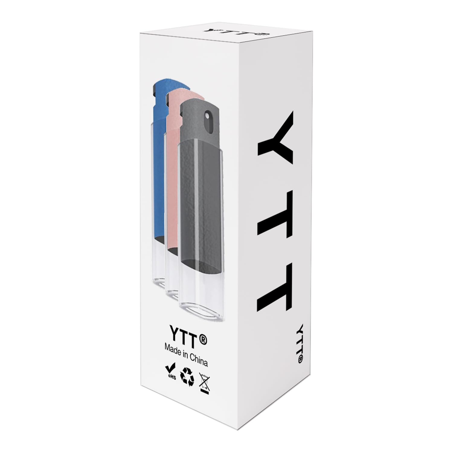 YTT Screen Cleaner, All-in-One Spray & Wipe Cleaner, with Transparent Protective Shell for All Phones, Laptop and Tablet Screens (Pink)
