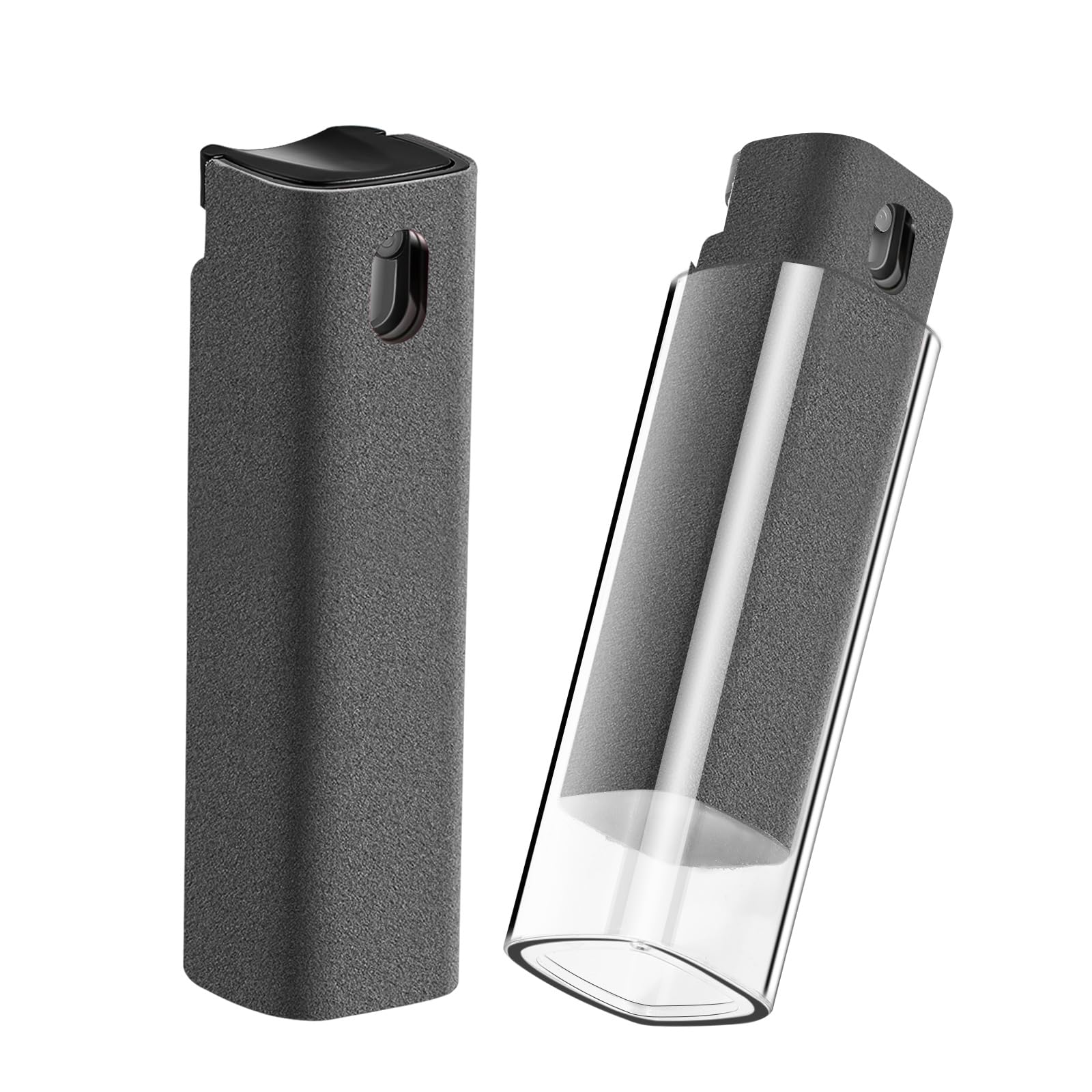 YTT Screen Cleaner, All-in-One Spray & Wipe Cleaner, with Transparent Protective Shell for All Phones, Laptop and Tablet Screens (Gray)