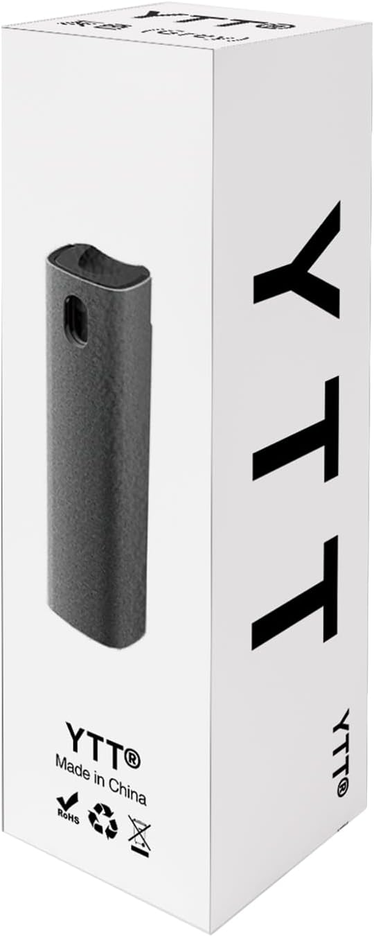 YTT Touchscreen Mist Cleaner, Screen Cleaner, for All Phones, Laptop and Tablet Screens,Two in One Spray and Microfiber Cloth (Grey)